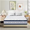 YIDATONG Materasso 140 x 200 cm Premium, Ep 25 cm, PerfectSleep - Ibrido, memory foam + molle insacchettate, durevole, ad alta densità, 7 zone, ipoallergenico, traspirante, supporto ad alta resilienza