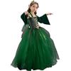 Generic Set di abito in tulle verde a rete per Halloween, costume cosplay di Hallowen, con orecchie, maniche a ghirlanda, set di abito da fata in rete, costume cosplay con gonna in tulle per bambine di 2-10
