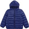 Oyolan Unisex Bambino Piumino Giacca con Cappuccio Cappotto Caldo Inverno Giacca Leggera Casual 3-16 Anni, Blu marine scuro, 13-14 Anni