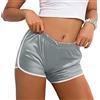 Hanyomo Donna Fitness Maglia Running Pantaloncini retrò Yoga Bodybuilding Leggero Atletico Corti Shorts Grigio XL