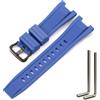 MCXGL Cinturino di ricambio compatibile con Gshock in resina per Casio GST-210 GST-W110 GST-W100 GST-S110 GST-S100 GST-B100 GST-S300, Fibbia blu nera, 26mm, moderno
