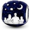 LIGHTDOG 925 Donna Bracciale d'argento Charms Oktoberfest Ciondolo per Pandora Charms e Europa Bracciale Donna Perline Ciondolo Zucca Halloween