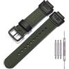 MCXGL Cinturino di ricambio da 16 mm g compatibile con Casio DW5600E 6900 GA100 110 700 2100 AWG-M100 GW9400 Cinturino in pelle di nylon verde armygreen