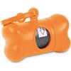 Cyber Urbano Dispenser a forma di osso di sacchetti per escrementi di cani e animali domestici, con 15 sacchetti (arancione)