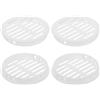 QUARKZMAN Tonda Griglia Aerazione 3, 8Pz Bianco Plastica 80mm Copertura Prese Aria - Griglia Ventilazione Circolare - Aria Facili per Bagno, Casa, Ufficio, Armadio, Guardaroba