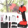 Seeiswork Cesoie elettriche da potatura senza spazzole 2 marce Forbici elettriche a batteria Albero da frutto Bonsai Taglierina da giardino per batteria Makita - 750W With 2 Battery