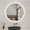 Other 60/70/80/90/100/120 cm Specchio da bagno rotondo con LED, antiappannamento, luminosità dimmerabile, design contemporaneo -