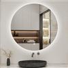60/70/80/90/100 cm Specchio da bagno a LED con oscuramento, antiappannamento, design retroilluminato, luce bianca 6000K -