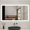 70/80/100/120 cm Specchio da bagno a LED con Bluetooth, antiappannamento e luminosità regolabile. Commutabile tra i colori bianco, naturale e caldo. -