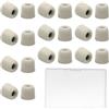 JEYORZY 20 tappi auricolari in memory foam, Cuscinetti Auricolari per Cuffie, con scatola di immagazzinaggio, tappi di ricambio per auricolari, copriauricolari cancellazione, auricolari in-ear, Bianco