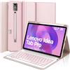 WAVATA Tastiera per Lenovo Idea Tab Pro 12.7 2025 con Retroilluminata, Custodia Tastiera per Lenovo Idea Tab Pro 2025 Magnetica Staccabile QWERTY Layout Bluetooth Italiano, Rosa