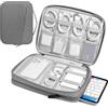 MoKo Borsa da 9-11 Pollice con Custodia per Tablet iPad Pro M4 & Air M2 2024, iPad 10th Gen 10,9, iPadAir 5/4th 10,9, Borsa per i-Pad a Doppio Strato con Maniglia per Trasporto Antiscivo,Grigio Chiaro