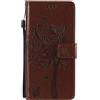 Fatcatparadise Cover per Samsung Galaxy A31, Custodia Samsung A31, Custodia Portafoglio a Libro in Pelle Flip Cover e TPU Silicone con Funzione Supporto Chiusura Magnetica per Galaxy A31 (caffè)