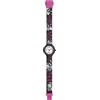 HIP HOP, Collezione Kids Fun, Orologio Bambina Rock Star, con Cinturino in Silicone Intercambiabile e Regolabile, Indici e Sfere Colorate, Cassa 28 mm, Movimento al Quarzo, Resistente all'Acqua, Nero