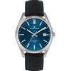 JACQUES LEMANS Orologio da uomo 'Anniversario collezione 50 anni' Derby 40 mm 10 ATM data con cinturino in pelle 50-3 in diverse varianti, argento/blu