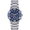Breil Orologio Uomo Adjust Quadrante nero Movimento Cronografo Quarzo e Bracelet Acciaio Argento TW1967, argento/blu, Eine Größe, moderno, casual