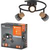 LEDVANCE DECOR SPOT CORK Spiral, 3 x 3,4 W, 690 lm, nero, faretto, teste orientabili, versatile, faretto per interni, lampade LED sostituibili, dimmerabile, colore della luce bianco caldo, GU10