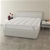 Italian Bed Linen Topper ONE Letto Matrimoniale Maxi 180x200cm, Imbottito, Trapuntato con elastici