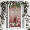 Irenare Decorazione natalizia per porta d'ingresso, con scritta in lingua inglese Merry Christmas, striscione natalizio per porta di Natale, in tessuto glitterato, con fiocco di neve, da appendere, per foto