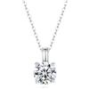 GAVU Collana Punto Luce da Donna, Ciondolo Goccia di Diamante Zirconia Cubica Bianca Pietra Natale di Aprile, Collana Argento 925 Donna, Regalo Anniversario per Lei