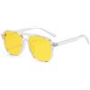 YAMEIZE Occhiali da Sole Pilota per Donna Uomo Retro Vintage Occhiali da Sole Quadrati Grandi Doppio Ponte Anni 70 UV400