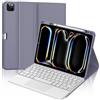 IVEOPPE Tastiera Con Touchpad per iPad Pro 11" M4 (2024, 5a Generazione), Cover Con Trackpad Italiano Bluetooth Staccabile, Viola Lavanda