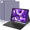 JADEMALL Custodia Tastiera per iPad Air 5/4 Generazione 2022/2020, Italiana QWERTY Tastiera Magnetica Bluetooth Staccabile con Cover per iPad Air 5a/4a Generazione 10.9", Viola