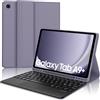 JADEMALL Tastiera per Samsung Tab A9+ con Trackpad, Custodia con Italiano QWERTY Tastiera Bluetooth Magnetica Staccabile con Touchpad per Galaxy Tab A9 Plus 11" 2023, Viola