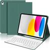 JADEMALL Custodia Tastiera per iPad A16 11 Generazione 2025/10 Generazione 2022 10.9", Italiano QWERTY Tastiera Bluetooth Magnetica Staccabile per iPad 11/10 Generazione, Verde scuro