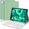 JADEMALL Custodia Tastiera per iPad Air 5 Generazione 10.9"/ Air 4 Generazione 10.9", Italiana QWERTY Tastiera Bluetooth Magnetica Staccabile per iPad Air 5a/4a Generazione 10.9", Verde chiaro