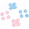 GeekShare Silicone ABXY Tasti Adesivi Croce D-Pad Copri Pulsanti Set Zampa di Gatto Joystick Cover - Compatibile con Switch/OLED - Rosa e Blu