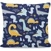 Aisawate Federa per cuscino per bambini, motivo decorativo, 80 x 80 cm, 1 confezione di federe per passeggino, in cotone biologico, con chiusura lampo