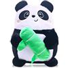 HOXSNII Panda Peluche Bambola, 40CM Panda Cuscino in Peluche Giocattolo di Peluche Coussin Poupée en Peluches Kawaii Giocattolo Farcito Bambole di Pezza Peluche Figure Giocattoli Regalo per Bambini