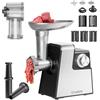Stanew Tritacarne Elettrico STANEW 2500W - Robot da Cucina con 5 Lame Professionali (Taglio Onda/Grattugia) + Accessori Salsiccia/Biscotti, Design Compatto per Carne, Verdure e Formaggio