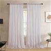 French Connection - Set di 2 pannelli per finestra, semi velati, decorazione moderna per la casa, per soggiorno, sala da pranzo, camera da letto, dormitorio, misure 127 x 160 cm, bianco crema