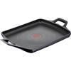 Lagostina Aroma Piastra Grill Antiaderente in Alluminio Pressofuso 26x32 cm, Induzione, Gas e Forno con Indicatore Cottura Thermo-Signal e Rivestimento Titanium Per Mantenere il Calore