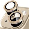 Oelrstfe Pellicola Fotocamera per iPhone 13/13 mini,Posteriore Obiettivo Protezione Vetro Temperato,HD Trasparente Lente Schermo,Durezza 9H Anti-graffio Ultra Resistente Glitter Camera,Oro