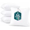Flowen Cuscini per Divano 30x30 Imbottitura Cuscini 4 pezzi Interno Decorativi Quadrati Morbidi con Federe in Microfibra Bianca Anallergici Antiacaro Arredo Casa Salotto Letto Lavabili