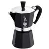 Bialetti Caffettiera Moka Express Color, 1 Tazza, Manico anti scottatura, Non adatta a induzione, 1 Tazza (60 ml), Alluminio, Nero