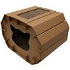 Croci -Tiragraffi per gatti in cartone, box chiuso con tiragraffi a 2 strati riversibili, tiragraffi per gatti adulti, a due piani, 50x38x35 cm