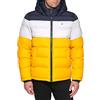 Tommy Hilfiger Down Alternative Hooded Puffer Jacket (Standard And Big & Tall) Piumino, Mezzanotte/Ghiaccio/Giallo, XL Uomo