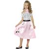 SMIFFYS Costume Poddle girl anni '50, rosa, con vestito, cravatta e cintura Halloween
