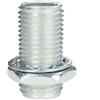 Lightstock Tubo filettato M10 x 1, lunghezza 20 mm, zincato, con dado esagonale e disco di sicurezza, 10 pezzi
