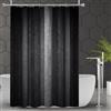 Gibelle Set di tende da doccia per il bagno, tenda da doccia in tessuto astratto moderno con texture in vetro con ganci, 183 x 183 cm
