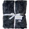 GRACED SOFT LUXURIES Coperta extra large in finta pelliccia color carbone, ultra morbida e soffice, 152,4 x 203,2 cm, accogliente, spessa e calda, perfetta per letto, divano e per rilassarsi per
