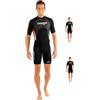 Cressi Med X Man, Muta Shorty in Neoprene Bifoderato 2.5 mm High Stretch Uomo, Nero/Rosso/Silver, XXXL/7