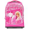 Giochi Preziosi Barbie - Trolley 2 Ruote Tasca Frontale E Interna,Maniglia In Tessuto E Telescopica,Ruote Carrello Rinforzate E Copriruote Sagomate Dim 34X47X23 capacità Lt 36, Scuola Elementare
