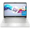 HP 15s-fq5083ns - Computer portatile da 15,6 Full HD (Intel Core i5-1235U, 16 GB RAM, 512 GB SSD, Intel Iris Xe Graphics, senza sistema operativo) Argento - Tastiera QWERTY spagnola