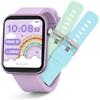 Tikkers Smart Series 13 Smart Watch e cinturino in silicone lilla, Lilla, misura unica, Casual
