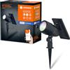 LEDVANCE SMART+ picchetto solare segnapasso spot outdoor Bluetooth, con luce bianca regolabile (3000K-6500K) + luce colorata, senza alimentazione, autonomia fino a 8 ore, protezione IP44, nero